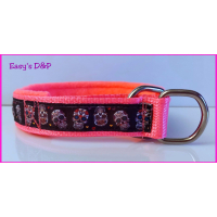 Halfcheck neon roze skull omgedraaid 